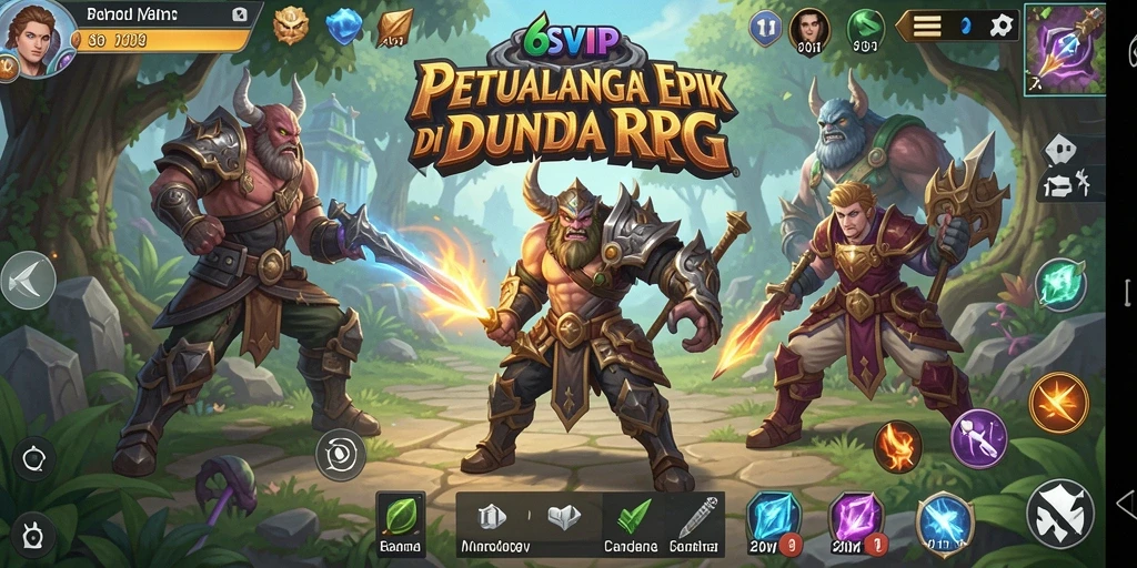 Tampilan gameplay RPG yang mendebarkan dan mendalam.
