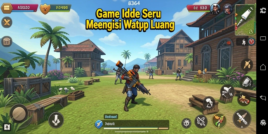 Screenshot gameplay 8364, memperlihatkan kemajuan dalam permainan Idle.