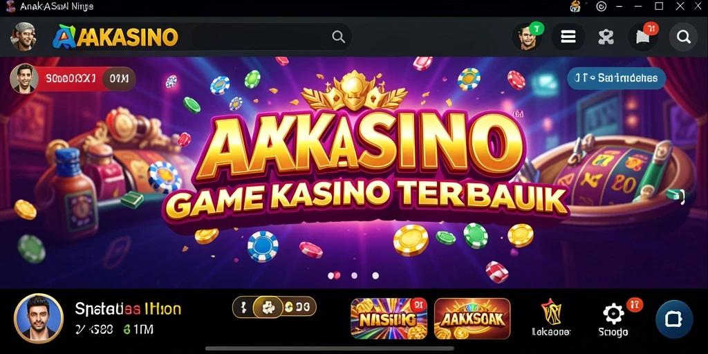 Screenshot utama AAKASINO menampilkan suasana permainan kasino yang mendebarkan.