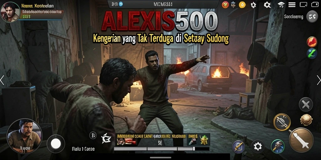 Screenshot ALEXIS500 menampilkan suasana mencekam di dalam game.