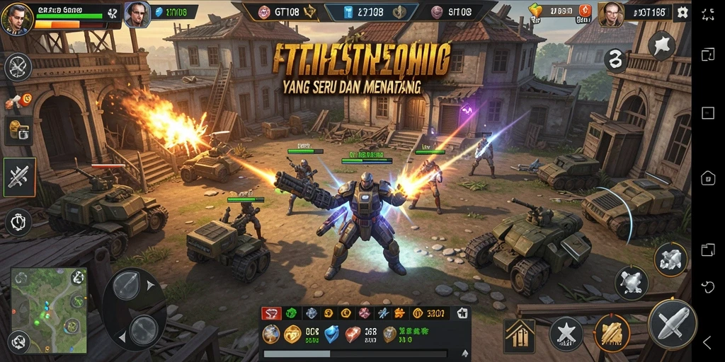 Tampilan gameplay GT108 yang menegangkan dalam pertempuran strategi.