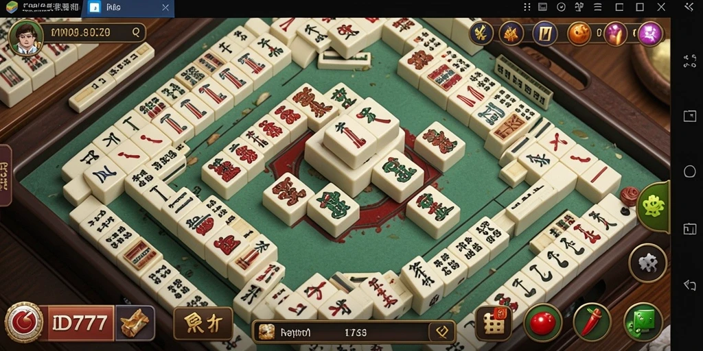 Screenshot ID777 memperlihatkan tampilan menarik dari gameplay Mahjong.