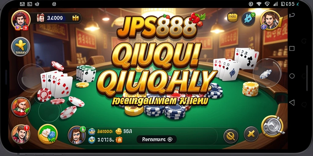 Screenshot gameplay JPS888 yang menampilkan saat pertandingan QiuQiu.