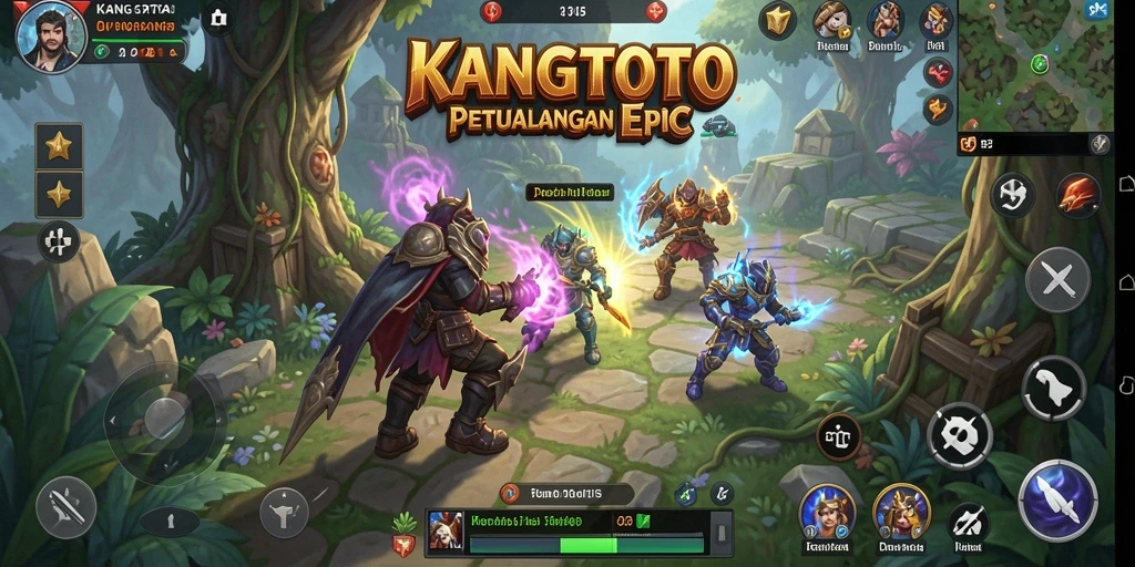 Screenshot gameplay KANGTOTO menunjukkan aksi pertarungan yang mendebarkan.