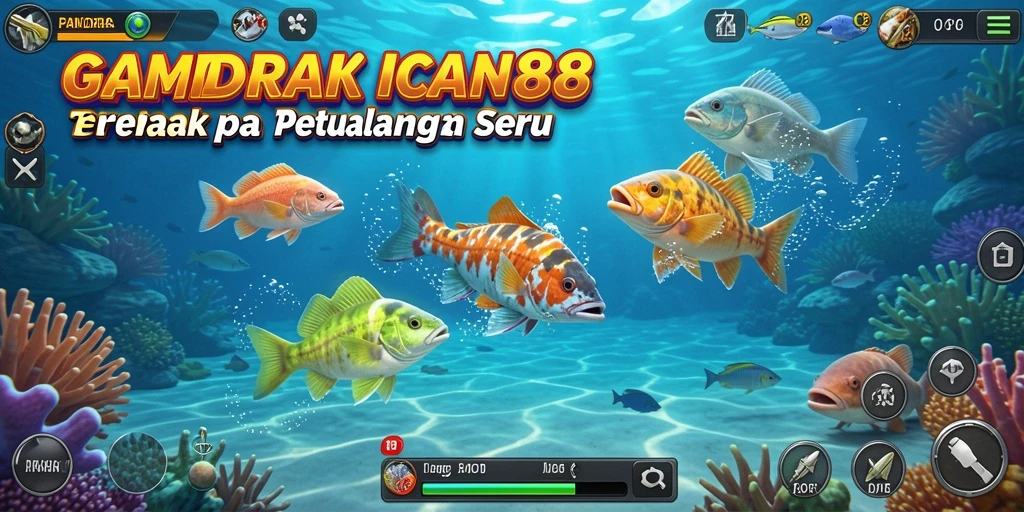 Tampilan gameplay PANDORA88 dengan aksi menembak ikan yang seru.