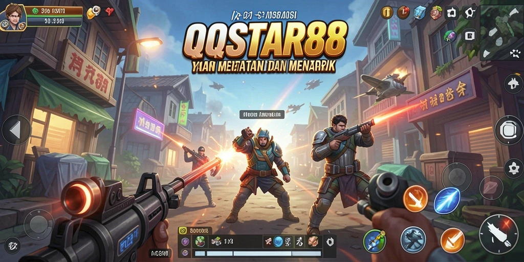 Tampilan gameplay QQSTAR88 yang seru dan menantang dalam menarik strategi.