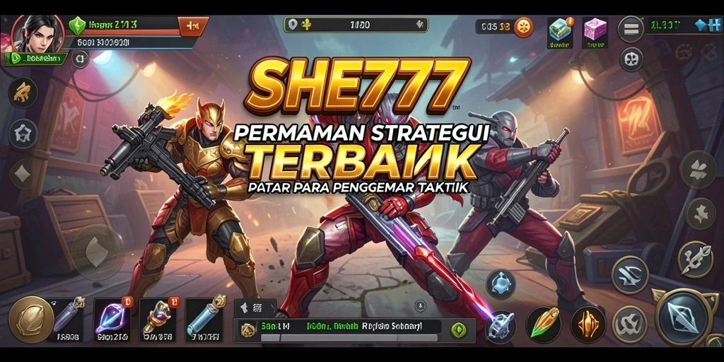 Tangkapan layar gameplay SHE777 menunjukkan pertempuran taktis dan strategi yang mendebarkan.