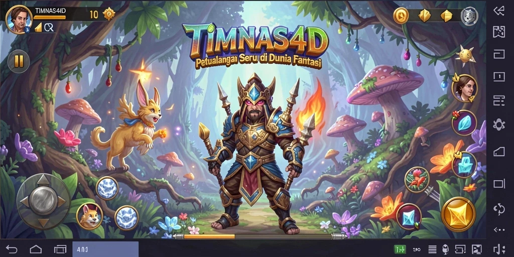 Screenshot gameplay TIMNAS4D menampilkan petualangan yang menegangkan di dunia fantasi.